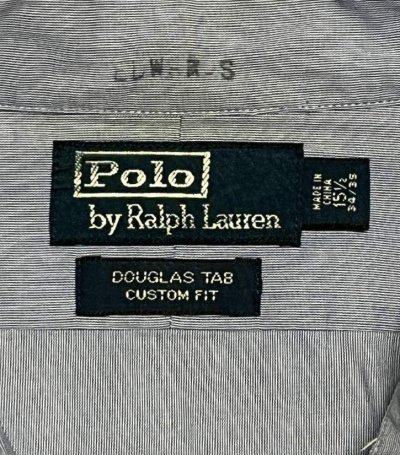 画像2: 90'S RALPH LAUREN "DOUGLAS TAB" タブカラー ポプリンシャツ ブルー (VINTAGE)