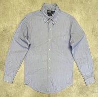 90'S RALPH LAUREN "DOUGLAS TAB" タブカラー ポプリンシャツ ブルー (VINTAGE)