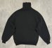 画像5: 90'S RUSSELL ATHLETIC 前Vガゼット タートルネック スウェットシャツ ブラック USA製 (VINTAGE) (5)