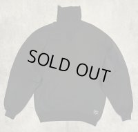 90'S RUSSELL ATHLETIC 前Vガゼット タートルネック スウェットシャツ ブラック USA製 (VINTAGE)