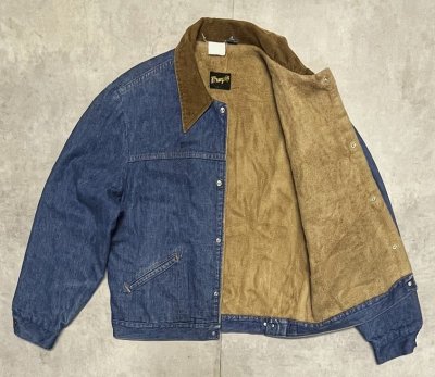 画像3: 70'S WRANGLER 裏地ボア デニムジャケット インディゴ USA製 (VINTAGE)