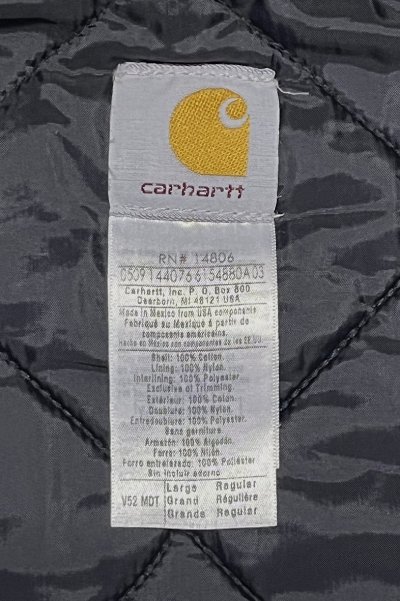 画像2: CARHARTT 裏地キルティング ダックベスト ネイビー (VINTAGE)