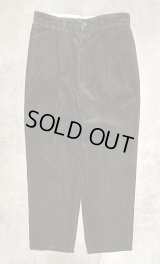 90'S RALPH LAUREN "ANDREW PANT" ツープリーツ 太畝 コーデュロイパンツ ダークブラウン (VINTAGE)