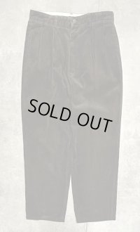 90'S RALPH LAUREN "ANDREW PANT" ツープリーツ 太畝 コーデュロイパンツ ダークブラウン (VINTAGE)