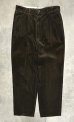 画像1: 90'S RALPH LAUREN "ANDREW PANT" ツープリーツ 太畝 コーデュロイパンツ ダークブラウン (VINTAGE) (1)