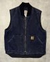 画像1: CARHARTT 裏地キルティング ダックベスト ネイビー (VINTAGE) (1)