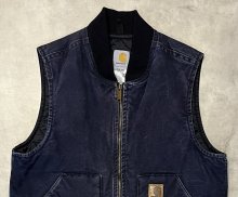 他の写真1: CARHARTT 裏地キルティング ダックベスト ネイビー (VINTAGE)