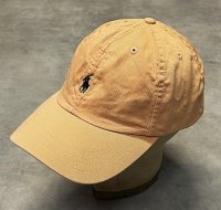 90'S RALPH LAUREN ロゴ刺繍 ベースボールキャップ オレンジ USA製 (VINTAGE)