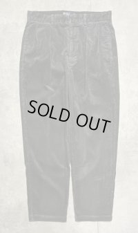 90'S RALPH LAUREN "ANDREW PANT" ツープリーツ 太畝 コーデュロイパンツ チャコール (VINTAGE)