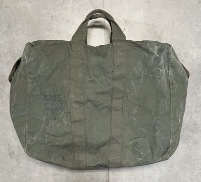 画像1: 80'S アメリカ軍 USAF コットンキャンバス フライヤーズキットバッグ オリーブ (VINTAGE)