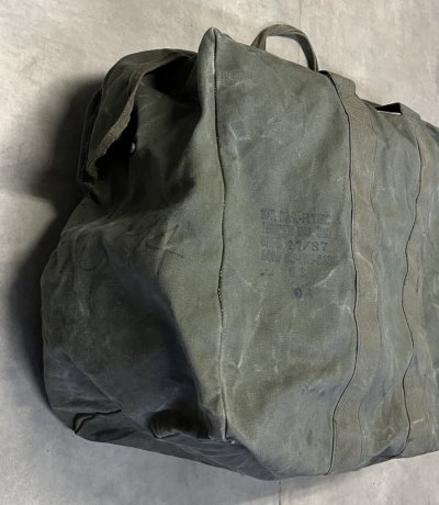 画像3: 80'S アメリカ軍 USAF コットンキャンバス フライヤーズキットバッグ オリーブ (VINTAGE)