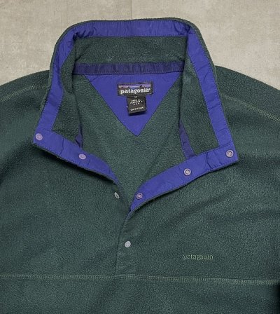 画像3: 90'S PATAGONIA "雪無しタグ" フリース スナップT ダークグリーン USA製 (VINTAGE)