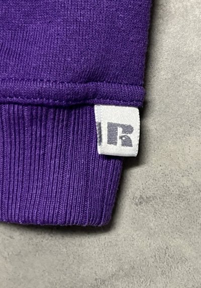 画像4: 90'S RUSSELL ATHLETIC スウェット カーディガン 無地 グレープ USA製 (VINTAGE)