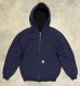 画像1: CARHARTT 裏地サーマル ダブルフェイス フルジップパーカー ネイビー (VINTAGE) (1)