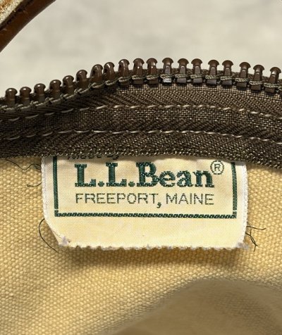 画像2: 80'S LL Bean ギザタグ キャンバス/レザー ダッフルバッグ タン USA製 (VINTAGE)