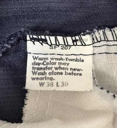 画像2: 80'S LEVIS 517 コーデュロイパンツ ネイビー 42TALONジップ W38L30 USA製 (VINTAGE)