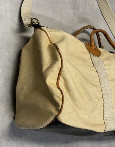 画像5: 80'S LL Bean ギザタグ キャンバス/レザー ダッフルバッグ タン USA製 (VINTAGE)