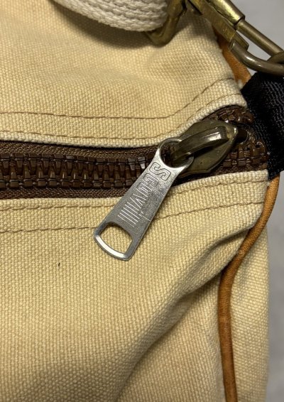 画像3: 80'S LL Bean ギザタグ キャンバス/レザー ダッフルバッグ タン USA製 (VINTAGE)