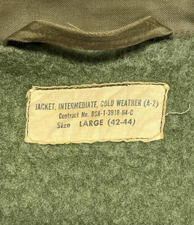 画像2: 60'S アメリカ軍 US NAVY "A-2" 初期モデル 三角フラップ デッキジャケット (VINTAGE)