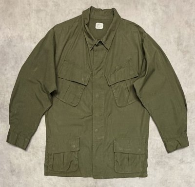 画像1: 70'S アメリカ軍 US ARMY "JUNGLE FATIGUE" リップストップ ファティーグジャケット (VINTAGE)