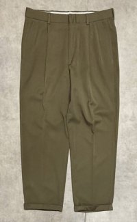 80'S BROOKS BROTHERS ツータック ウールパンツ カーキ USA製 (VINTAGE)
