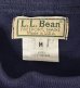 画像2: 80'S LL Bean モックネック 長袖 Tシャツ ネイビー USA製 (VINTAGE) (2)