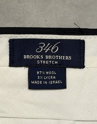 画像2: BROOKS BROTHERS ツータック ウールパンツ ダークネイビー/ピンストライプ (VINTAGE)