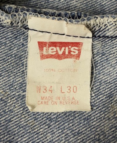 画像2: 80'S LEVIS 501 デニム インディゴ W34L30 USA製 (VINTAGE)