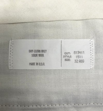 画像3: 80'S BROOKS BROTHERS ツータック ウールパンツ カーキ USA製 (VINTAGE)