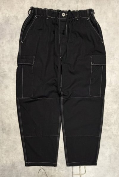 画像1: ODDMENT "BIG CARGO PANTS"  カスタム カーゴパンツ 後染めブラック (REMAKE)