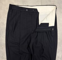 他の写真1: BROOKS BROTHERS ツータック ウールパンツ ダークネイビー/ピンストライプ (VINTAGE)