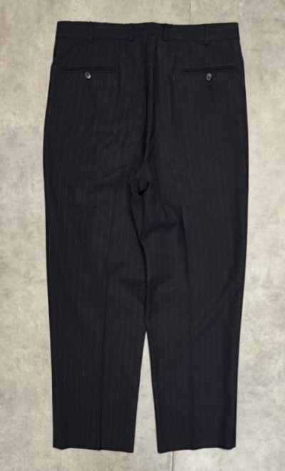 画像3: BROOKS BROTHERS ツータック ウールパンツ ダークネイビー/ピンストライプ (VINTAGE)