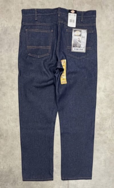画像1: USA規格 DICKIES "FIVE POCKET WORK JEAN" リジッドデニム インディゴ W36L30 (DEADSTOCK)