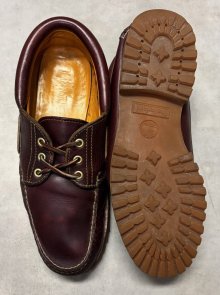 他の写真3: TIMBERLAND 3アイレット オイルドレザー モカシンシューズ バーガンディ (VINTAGE)