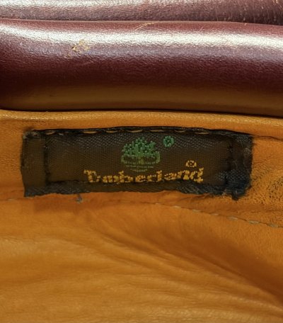 画像3: TIMBERLAND 3アイレット オイルドレザー モカシンシューズ バーガンディ (VINTAGE)