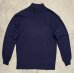 画像1: 80'S LL Bean モックネック 長袖 Tシャツ ネイビー USA製 (VINTAGE) (1)