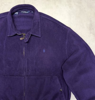 画像4: 80'S RALPH LAUREN 三角タグ チンスト付き フリース ドリズラージャケット ネイビー USA製 (VINTAGE)
