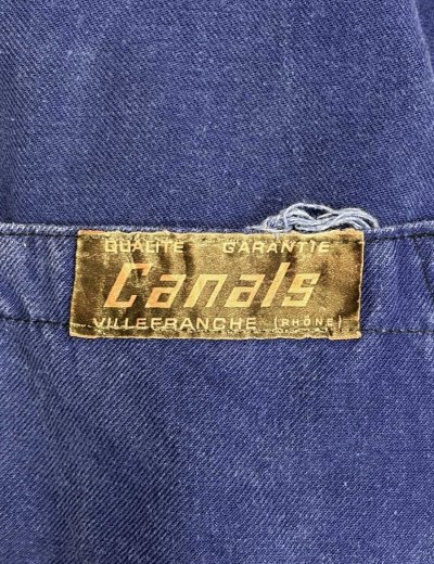 画像2: 60'S CANALS フレンチワーク ワークジャケット カバーオール ブルー (VINTAGE)