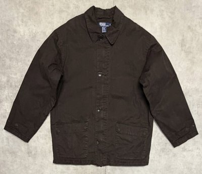 画像1: 90'S RALPH LAUREN 裏地付き デッキジャケット ダークブラウン (VINTAGE)