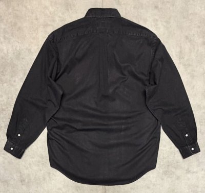 画像3: 90'S RALPH LAUREN "BLAKE" ポプリン BDシャツ ブラック (VINTAGE)