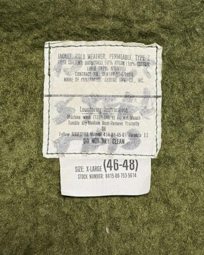 画像2: 80'S アメリカ軍 US NAVY "A-2" デッキジャケット ミリタリーグリーン (VINTAGE)