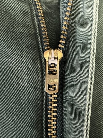 画像4: 90'S RALPH LAUREN "ボックスロゴ" ツープリーツ チノショーツ ダークグリーン TALONジップ USA製 (VINTAGE)
