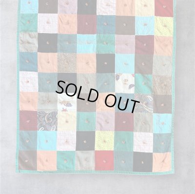 画像3: ヴィンテージ コーデュロイ パッチワーク キルト ラグ 147cm x 92cm (VINTAGE)