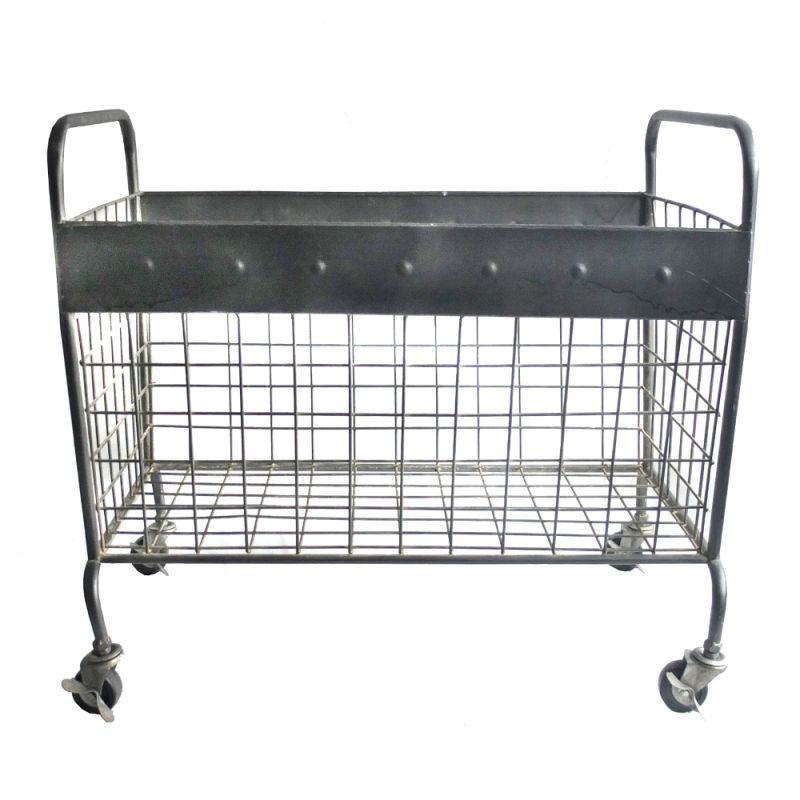 キャスター付き アイアン メッシュカーゴ シルバー (NEW) 「Furniture」 入荷しました。