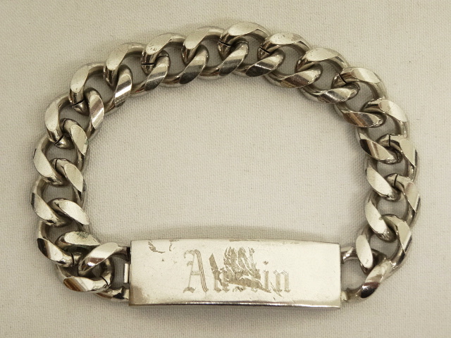 IDプレート チェーンブレスレット シルバー (VINTAGE) 「Accessorie」 入荷しました。