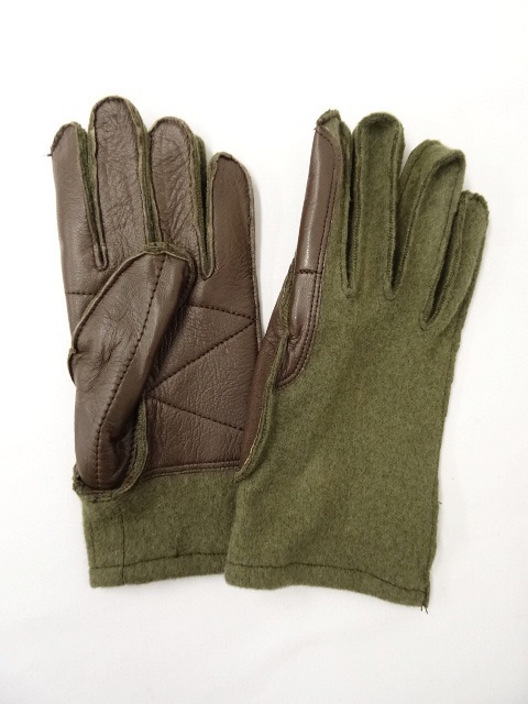 60'S フランス軍 レザー/ウール グローブ OLIVE/BROWN (DEADSTOCK) 「Accessorie」 入荷しました。