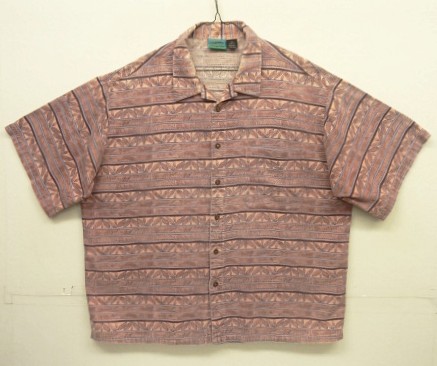90'S PATAGONIA "ヤシの木タグ" コットン 半袖 オープンカラーシャツ 総柄 (VINTAGE) 「S/S Shirt」入荷しました。