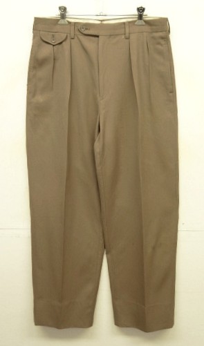 90'S RALPH LAUREN ツープリーツ ウールパンツ ライトブラウン (VINTAGE) 「Bottoms」入荷しました。