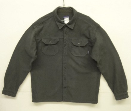 08'S PATAGONIA フラップポケット 長袖 フリースシャツ チャコール (VINTAGE) 「L/S Shirt」入荷しました。