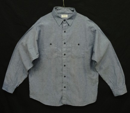 60'S RIVERSIDE コットン100% 長袖 シャンブレーシャツ ブルー USA製 (DEADSTOCK) 「L/S Shirt」入荷しました。